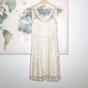 BHLDN Size 2 Dress Collins Cocktail Wedding Ivory